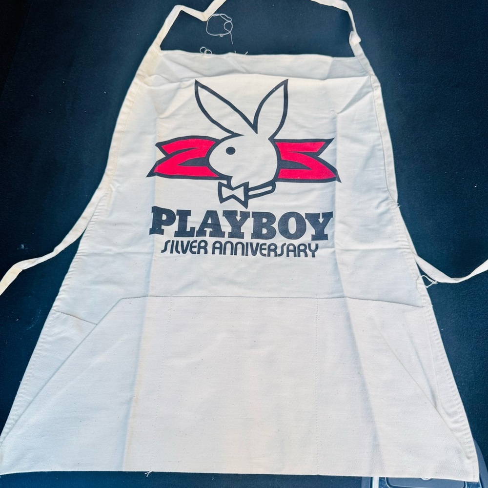 PLAYBOY Silver Anniversary Aprons (2) Vintage - Picture 2 of 5